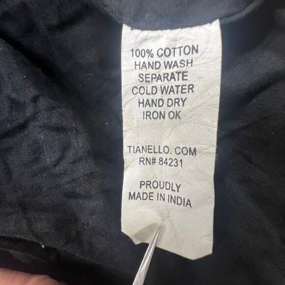 One Body of Love Steve Barraza Boho Hippie Dress Floral Embroidered Size Large - Picture 11 of 12